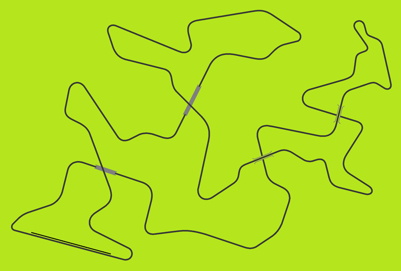 Illustration for article titled I have succeeded in creating a race track with four crossing points